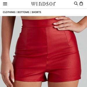 Window “leather” shorts. Large. Worn once